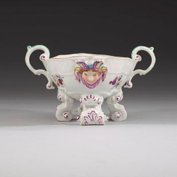 SÅSSKÅL, porslin. Meissen, 1700-tal.