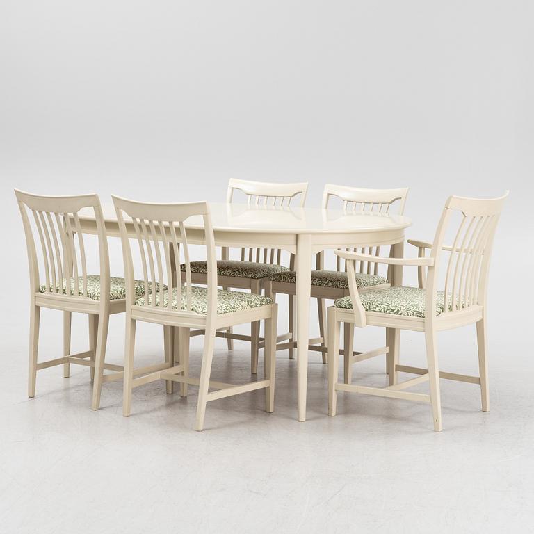 Svante Skogh, a 'Vindö' table and 5 chairs,