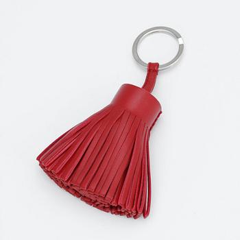 HERMÈS, a key holder in burgundy red leather, "Carmen".