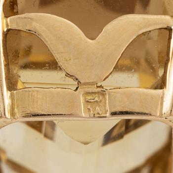 Armband 18K guld med fasettslipad kvarts.