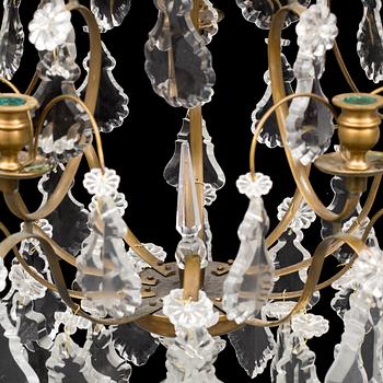 A Rococo style chandelier, mid 20th Century.