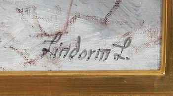 Lindorm Liljefors, Räv i vinterlandskap.