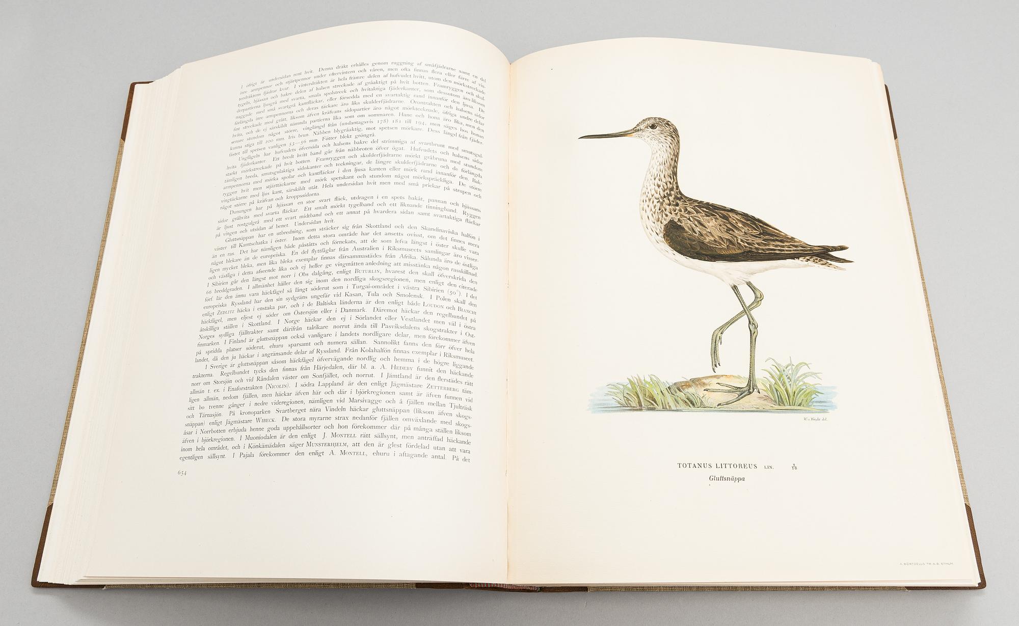 Book, 3 vol, "Svenska Fåglar", M,W & F von Wright. 1924 and 1929 Stockholm.