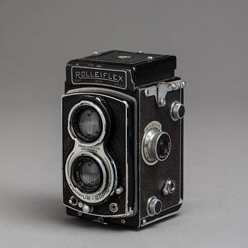 SPEGELREFLEXKAMERA, Rolleiflex compur rapid, nr 884758, Franke & Heidecke, Tyskland. 1900-talets mitt.