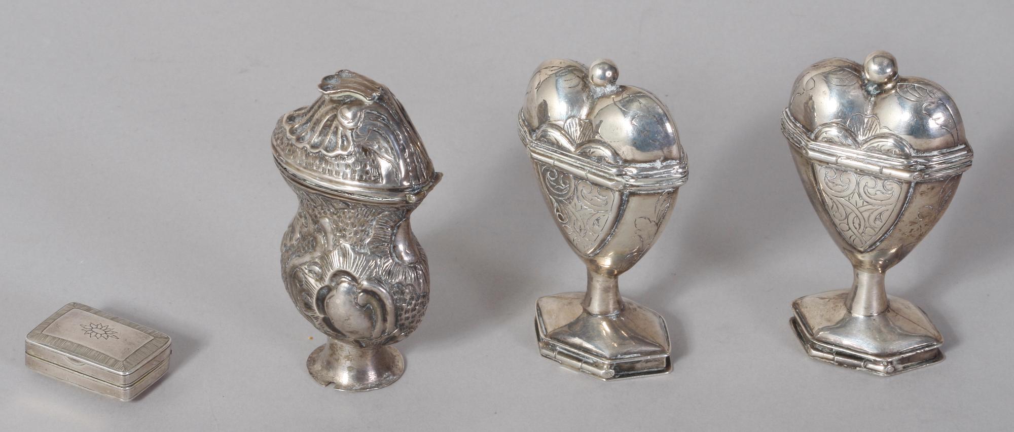 LUKTDOSOR, 4 st. silver. 1800-tal.