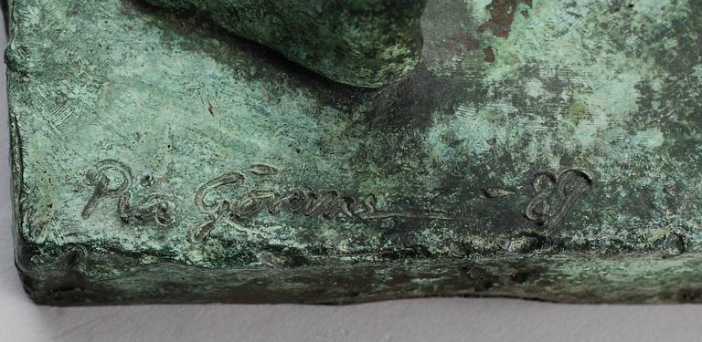 SKULPTUR, brons, signerad Per Göran och daterad -89.