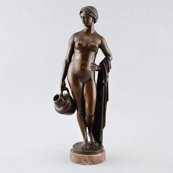 UNIDENTIFIED ARTIST, sculpture, bronze, marked "AKT.GES. H. Gladenbeck u. Sohn", around year 1900.