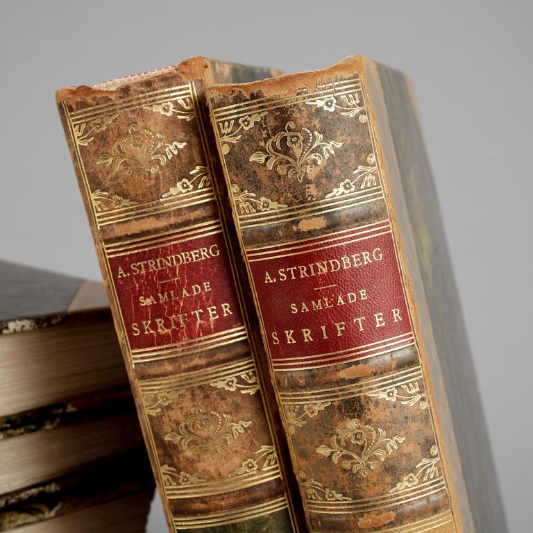 AUGUST STRINDBERGS SAMLADE VERK, 29 vol, Albert Bonniers Förlag, Stockholm 1912 - 1920.