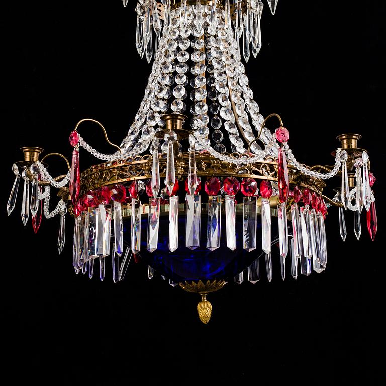 A second half of the 20th century Gustavian style chandelier.