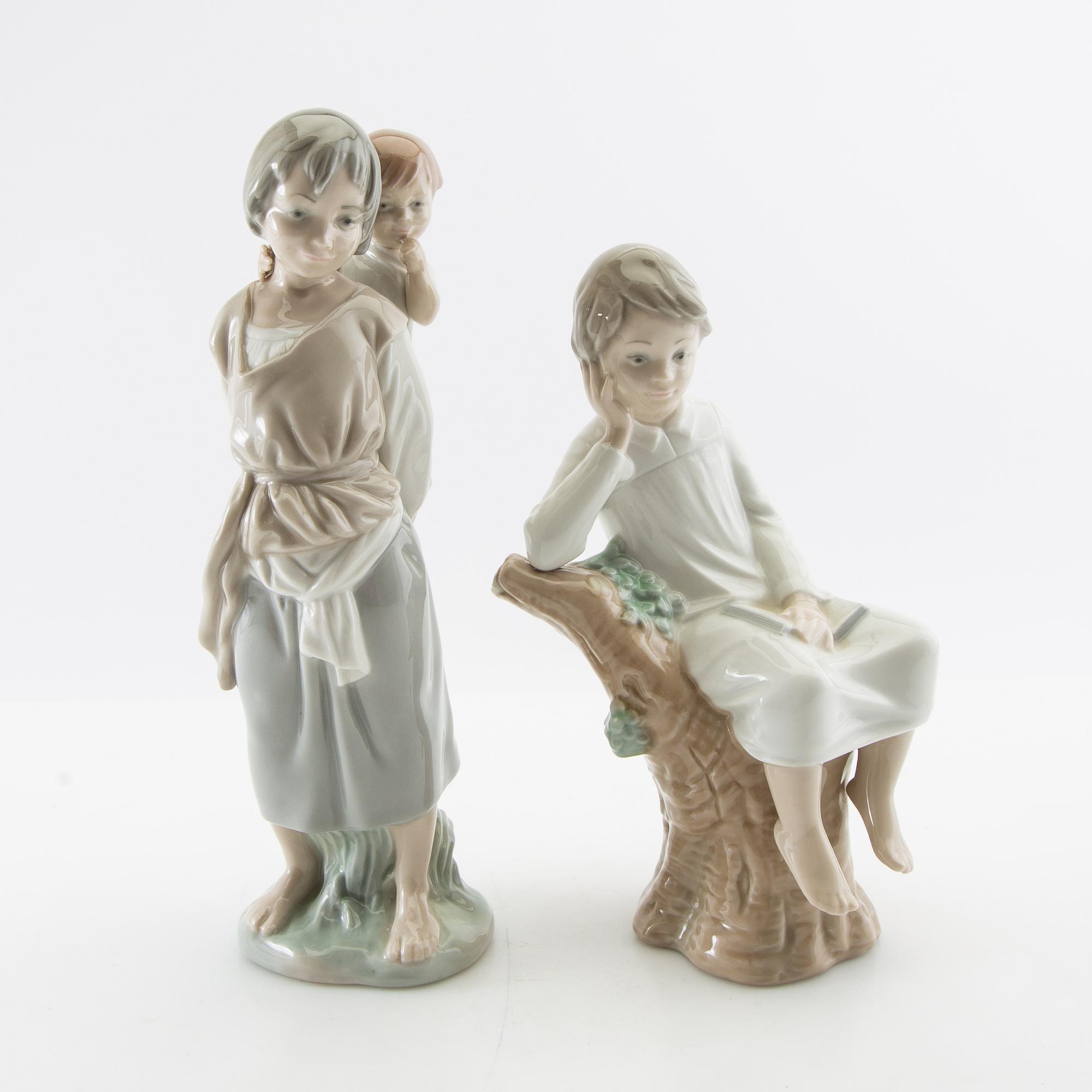 Figuriner, ett par, Lladró Spanien 1971-1974.