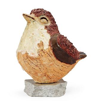 846. A Tyra Lundgren stoneware figure of a bird.