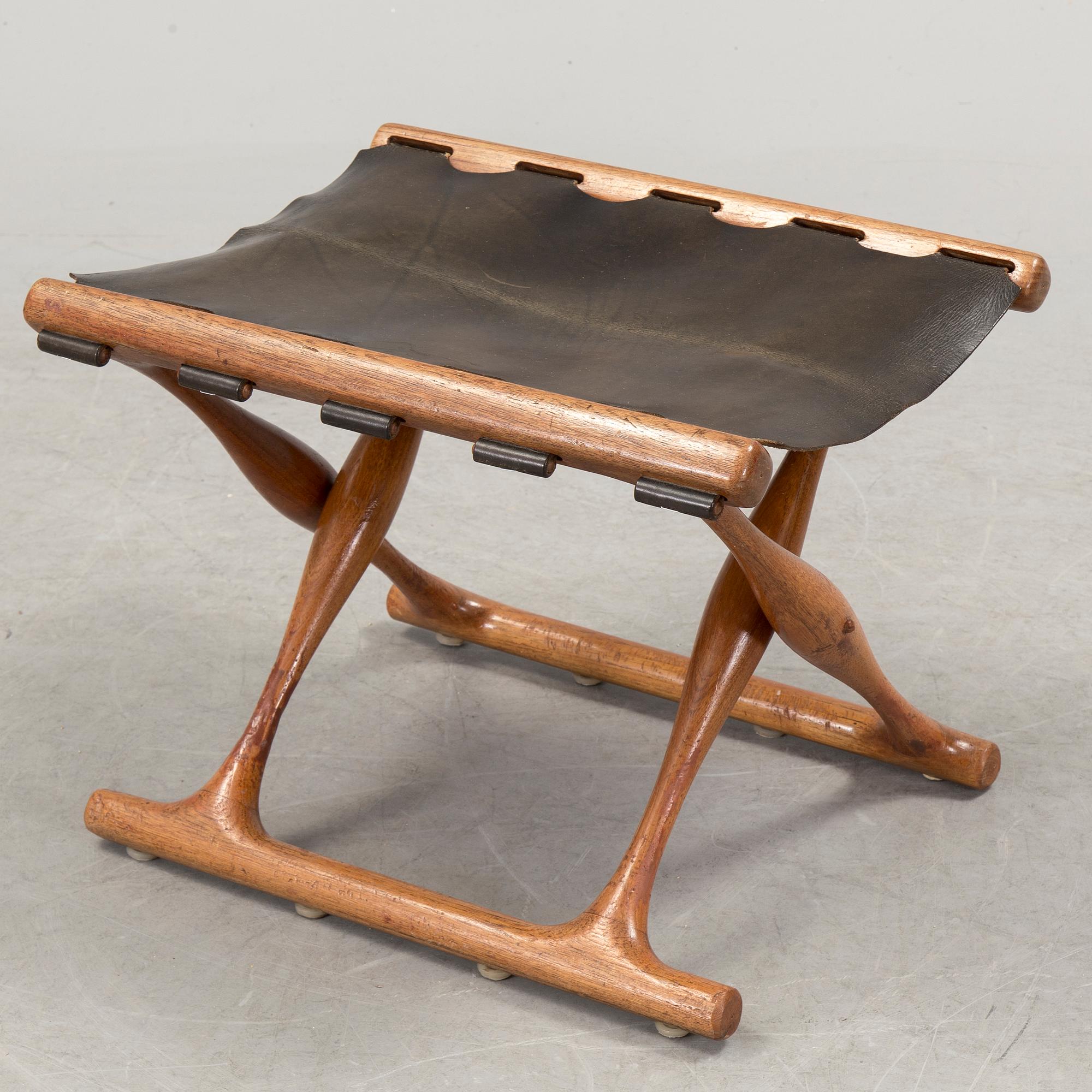 A 1960s folding stool by Poul Hundevad for Vamdrup, Denmark.