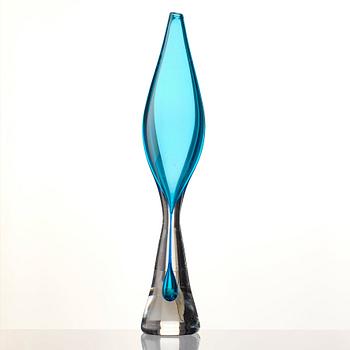 Vicke Lindstrand, a unique glass vase, Kosta, Sweden 1950s.