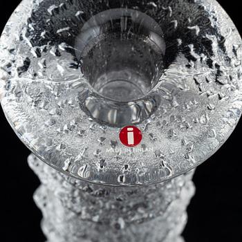 Timo Sarpaneva, a set of five glass candle sticks, 'Festivo', Iittala, Finland. Designed 1966.