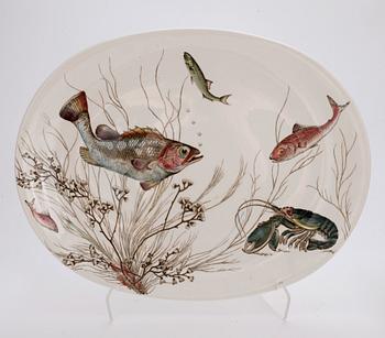 FISKSERVIS, 16 delar, flintgods, Johnson Bros, England.