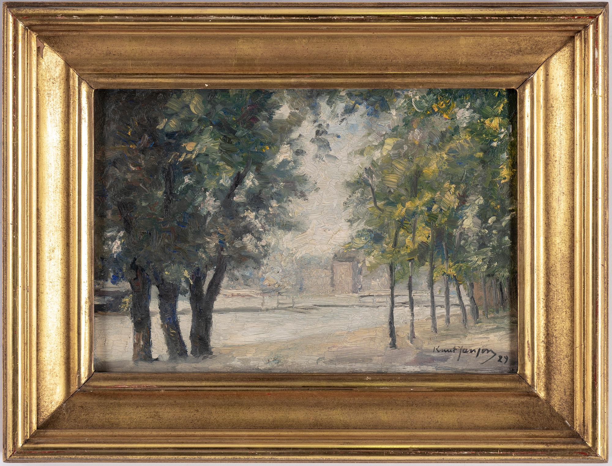 Knut Janson, oil on prepared academy board, signed Knut Janson and dated -29.
