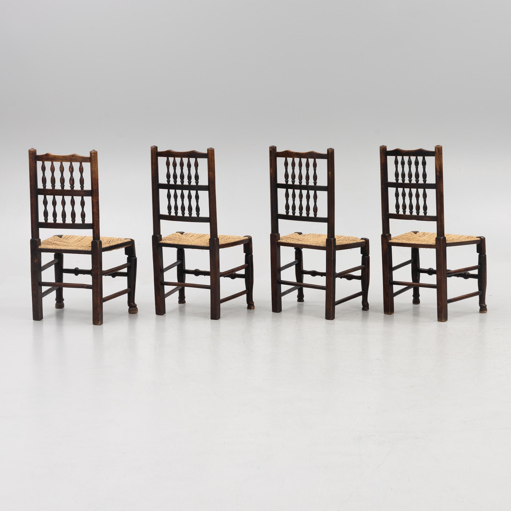 A set of four chairs, France, 18th century/early 19th century.