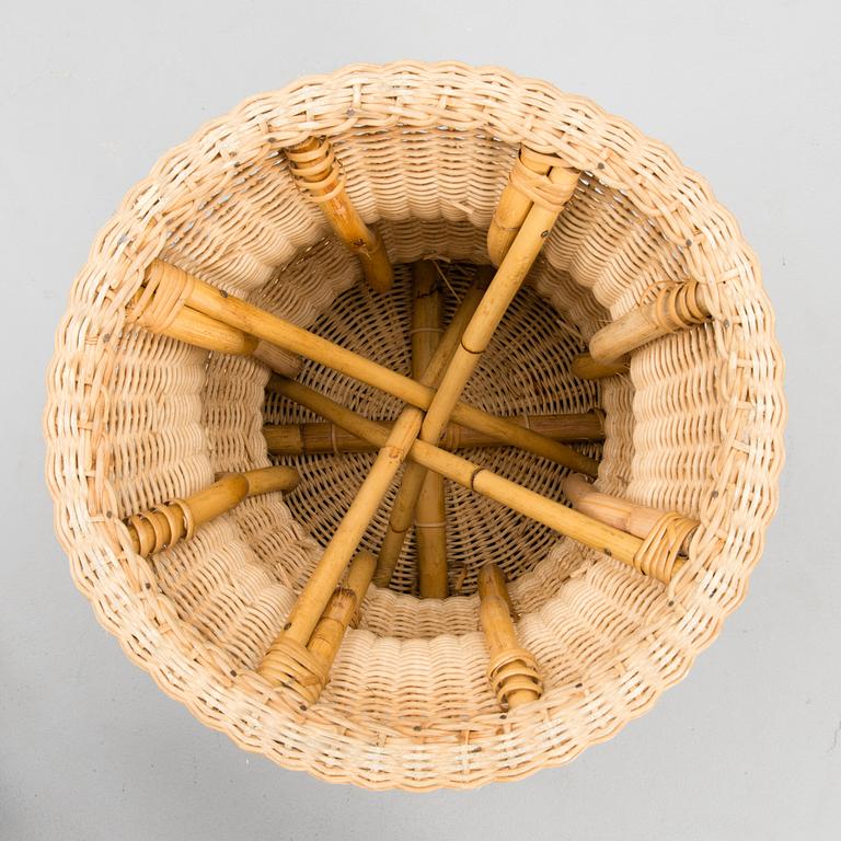 A rattan stool 'Story Stool' hand made by Sokeva-Käsityö, Finland.