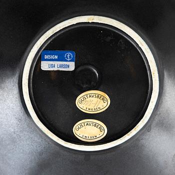 Lisa Larson, vaser, 4 st och fat, 2 st, stengods, ur serien "Varieté", Gustavsberg.