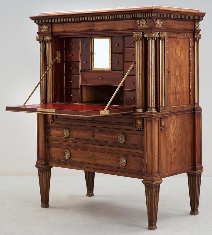 A late Gustavian masterpiece writing cabinet by J. F. Wejssenburg 1795.