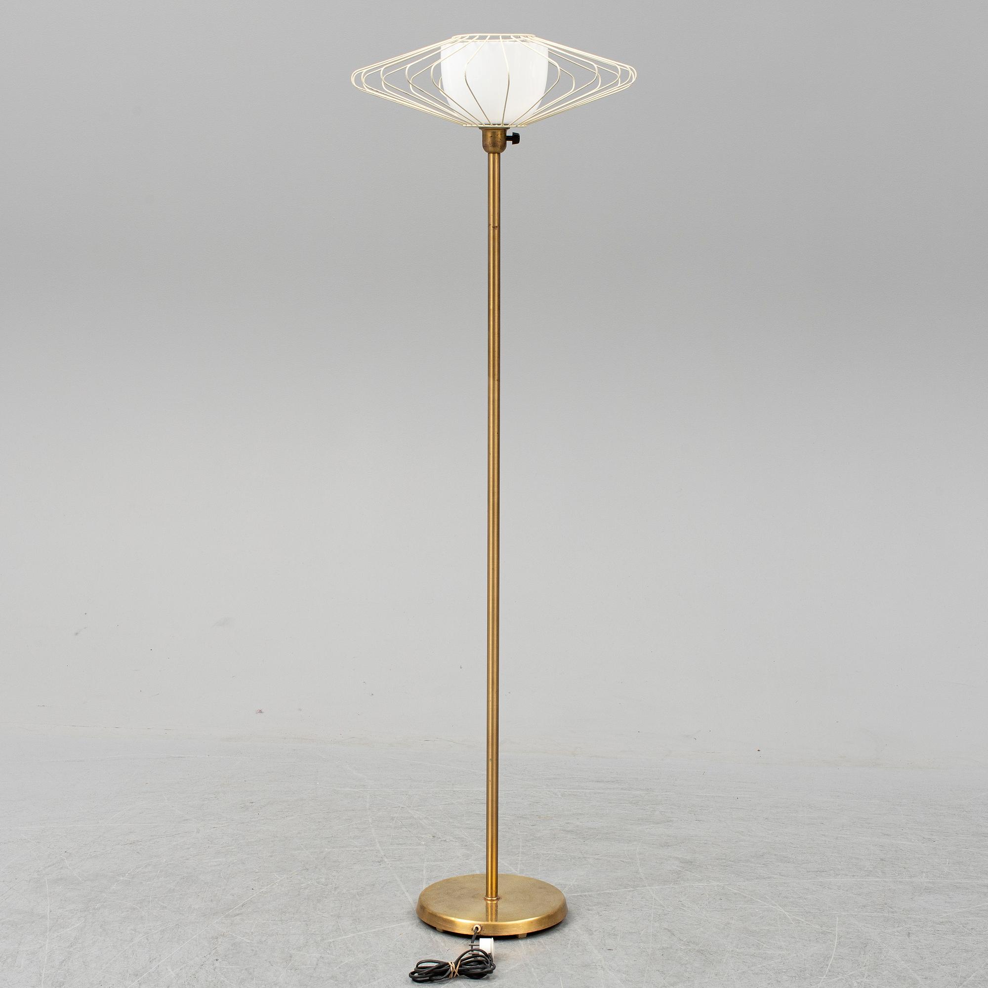 A brass floor light from ASEA Belysning, 1940's/50's.