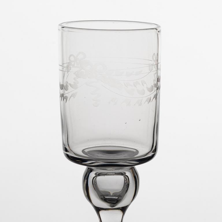 Glasservis, 30 delar, "Antik", Reijmyre, 1900-talets andra hälft.