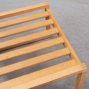 Børge Mogensen, an oak easy chair and ottoman "The sledge 2254 and 248", Fredericia Stolefabrik, Denmark.