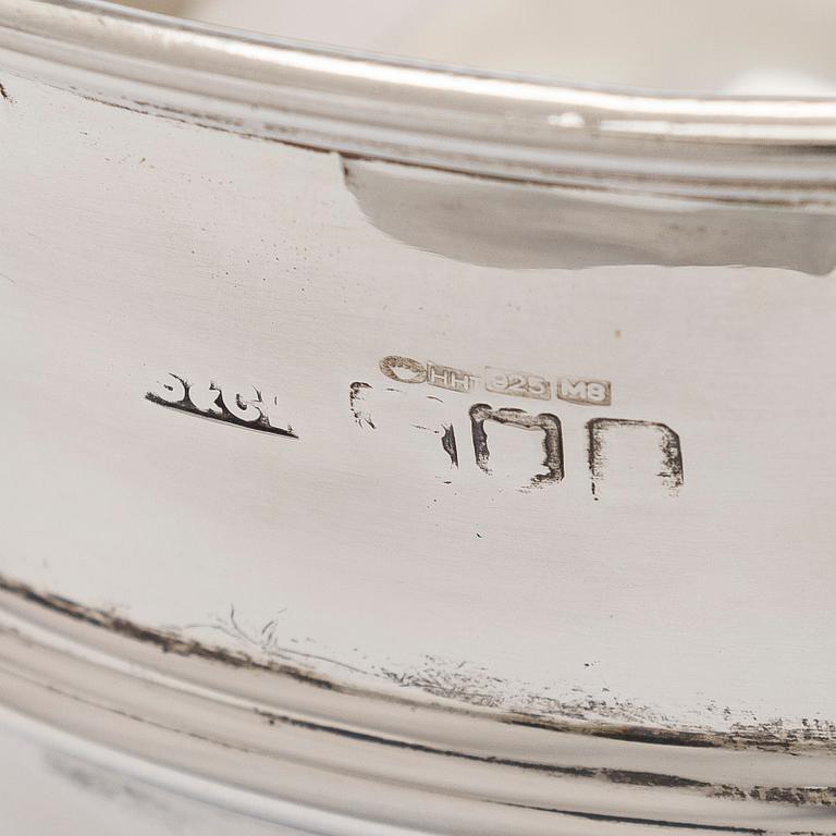 Skål på fot, sterling silver, Blow & Co London England 1905.