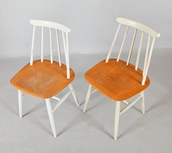STOLAR, ett par, "Fanett", Ilmari Tapiovaara, Edsbyverken, 1950-tal.
