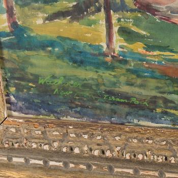 A watercolor by TRUDE SCHMIDL-WAEHNER, 1940s.
