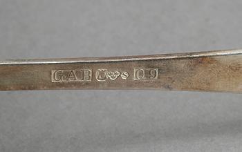 BESTICKSERVIS, 99 delar, "Rosenholm", Guldsmedsaktiebolaget GAB, Stockholm, mestadels 1964-1966. Vikt ca 3035 gram.