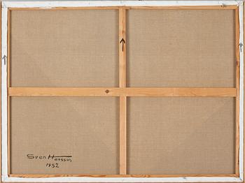 SVEN HANSSON, oil on canvas, signed and dated 1982 à tergo.