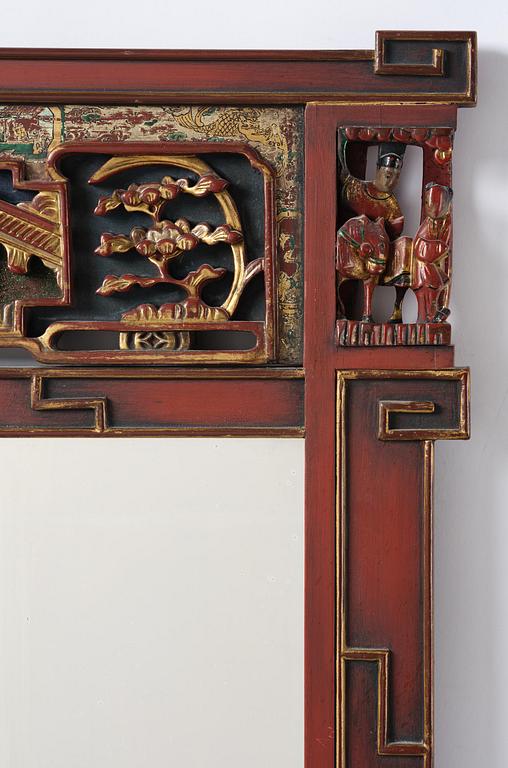 A mirror and chest of drawers from  Carl Johansons Möbleringsaffär, Stockholm, 1920's/30's.