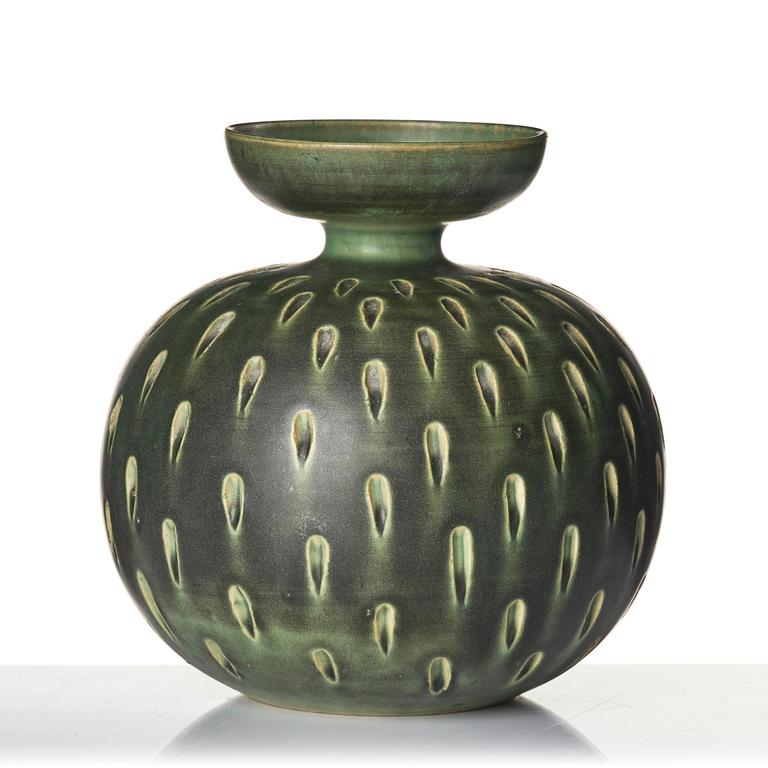 Stig Lindberg, a stoneware vase, Gustavsberg Studio 1960.