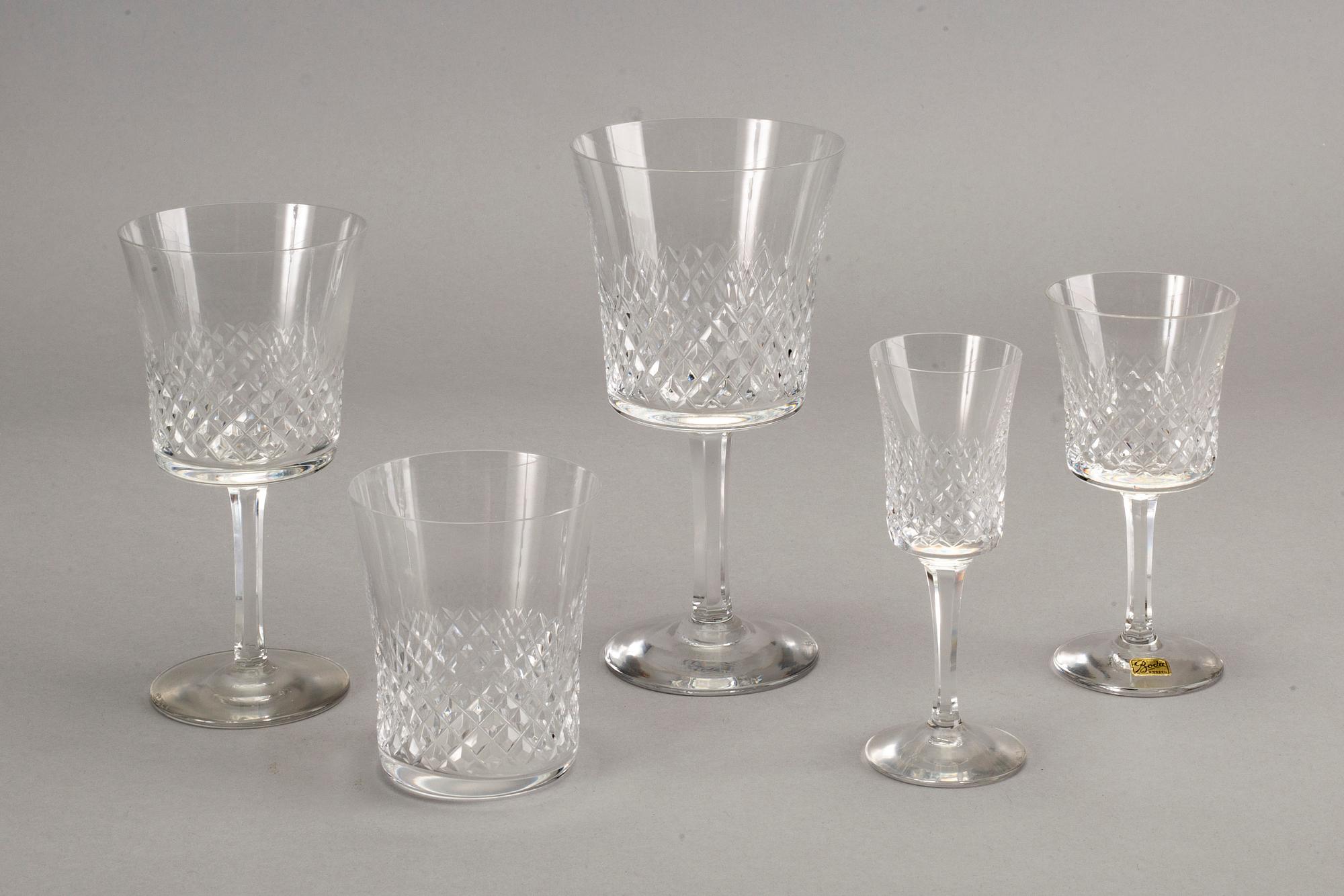 GLASSERVIS, 54 delar, BODA, 1900-takets andra hälft.