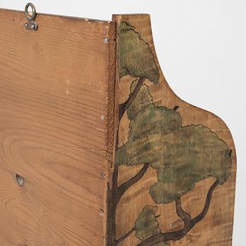 Märta Lindblom, & Carl Otto Lundgren, wall cabinet, signed and dated 1899.