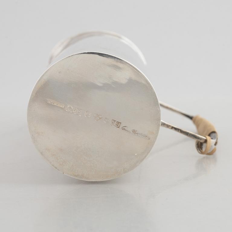 Ove Bohlin Silversmide, kanna med lock, sterlingsilver, Stockholm, 1963.