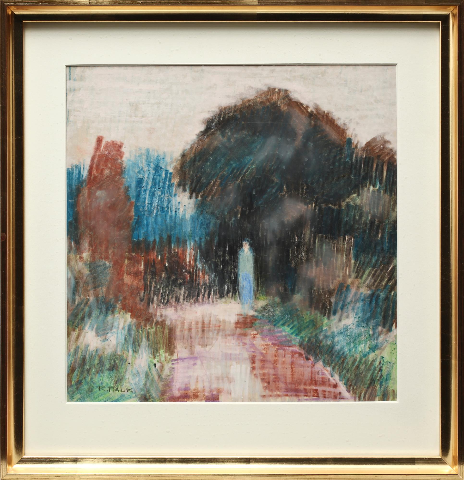 RAGNAR FALK, 2 st, pastell, sign.