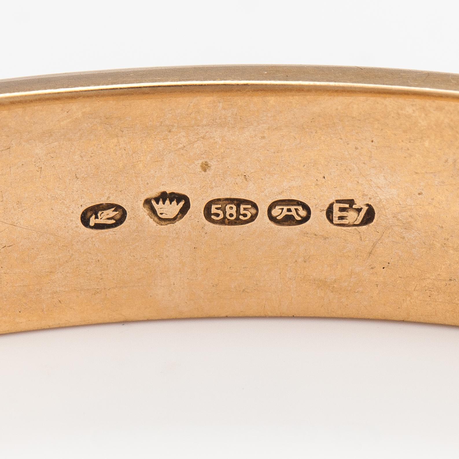 Rannekoru, 14k kultaa. Kultateollisuus, Turku 1950.