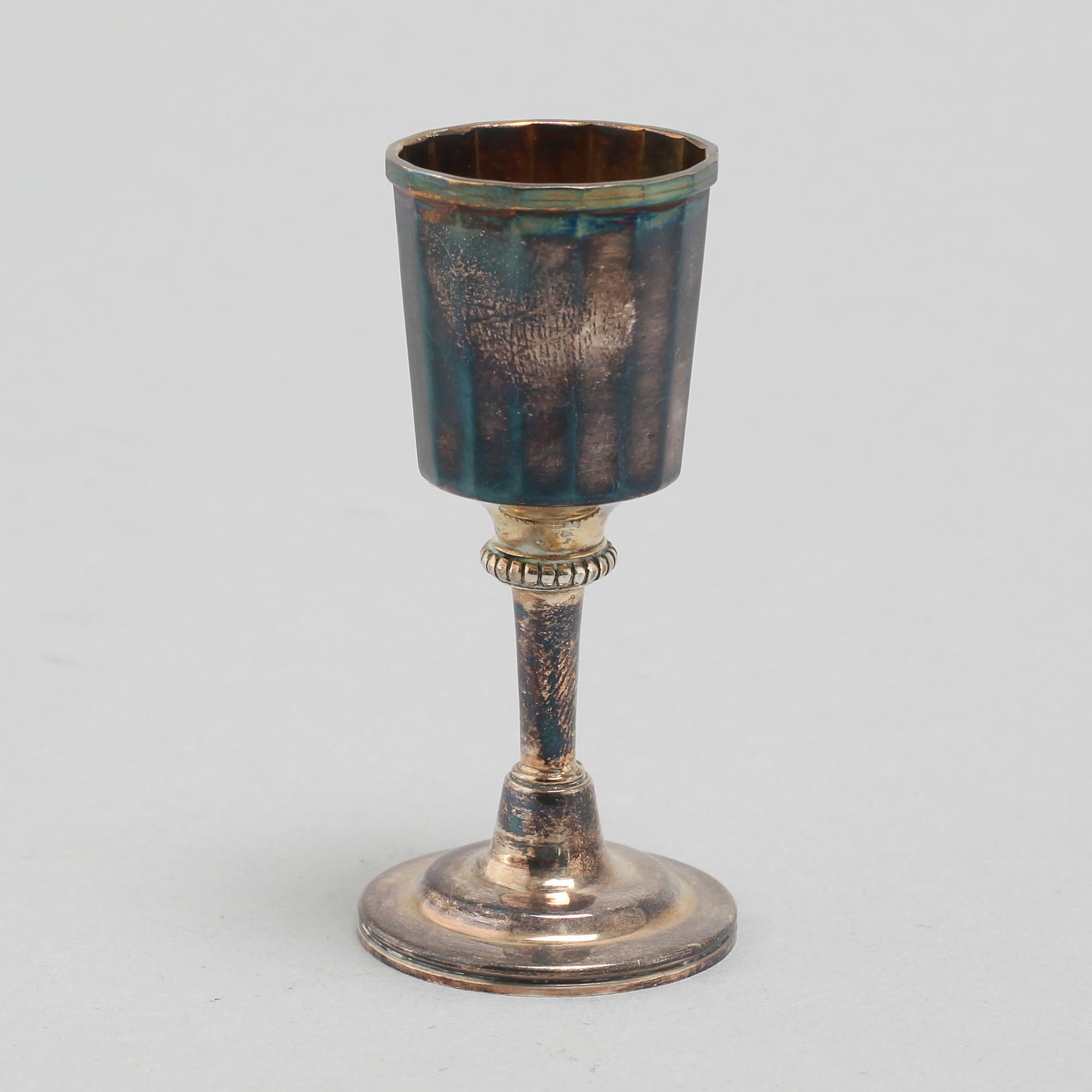 Nine silver miniatures by GAB, Eskilstuna, from the latter half of the 20th century.