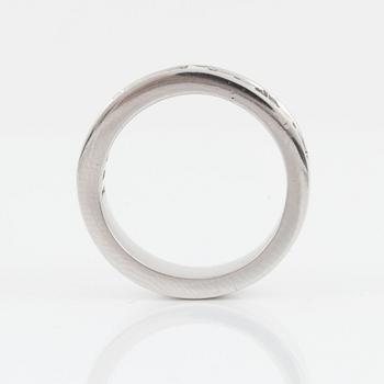 A baguette-cut diamond ring. Total carat weight circa 3.00 cts.