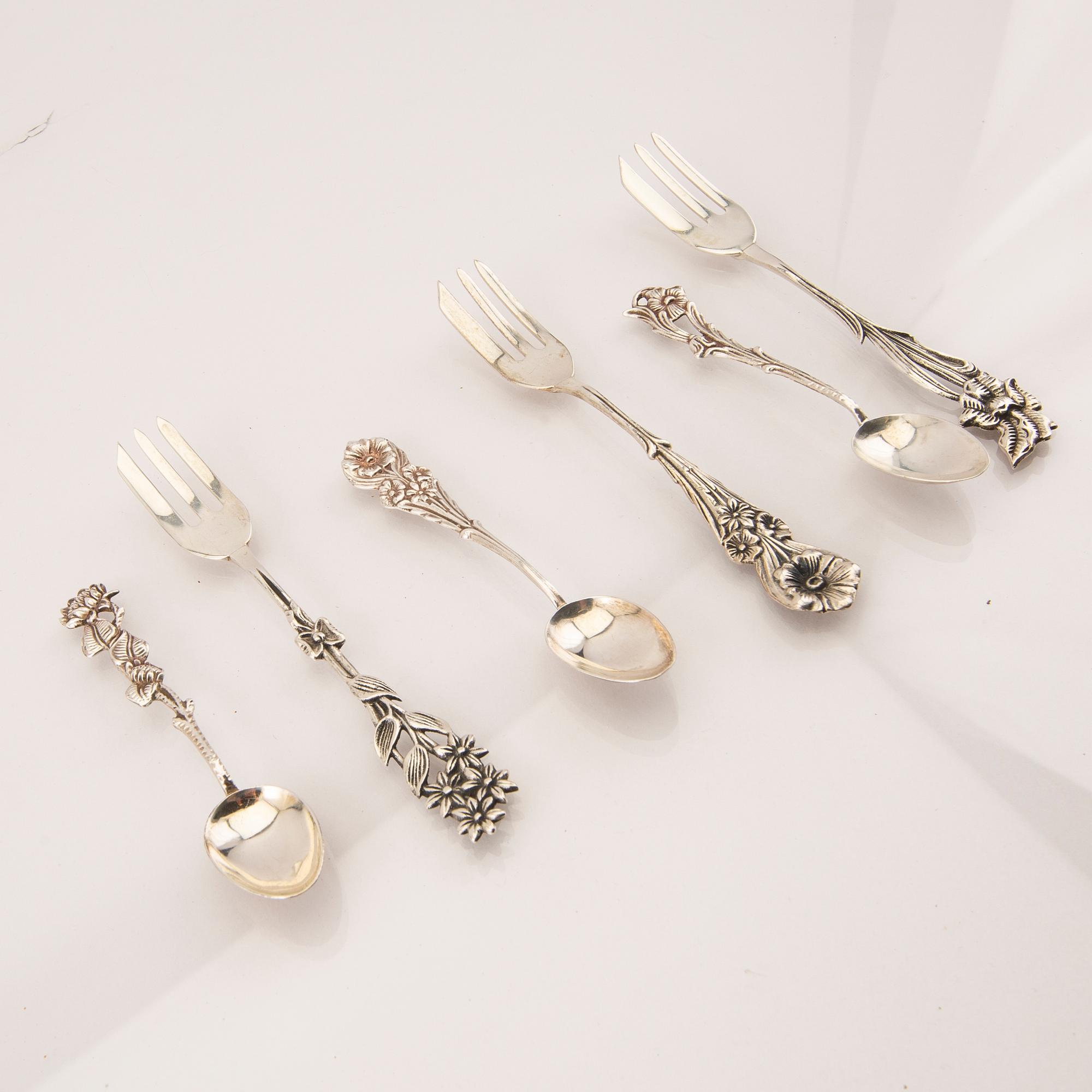 A set of 23 pcs silver cutlery by Gewe Malmö 1962-1987.