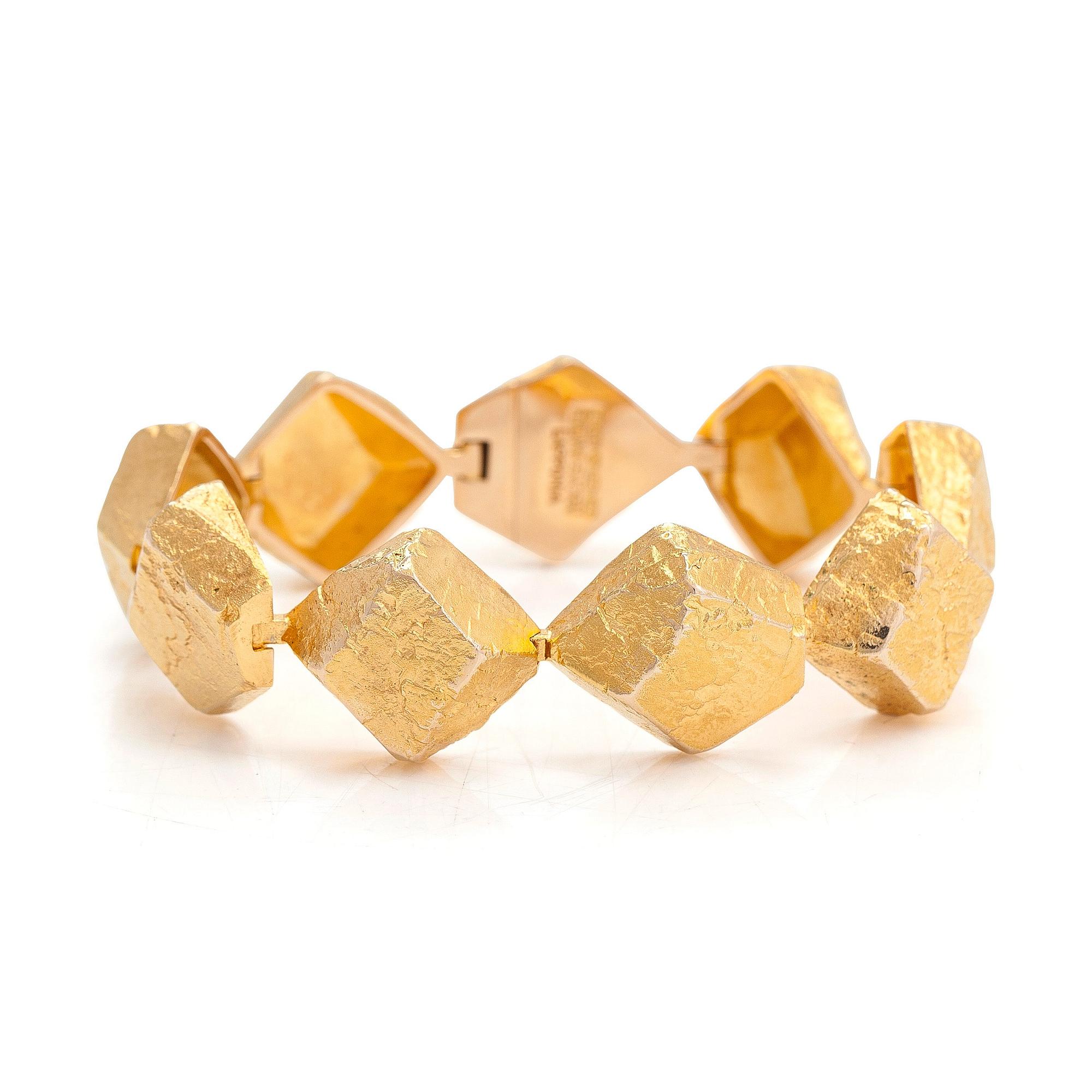 Björn Weckström, armband, "Lapplands stenar", 14K guld. Lapponia 1972.