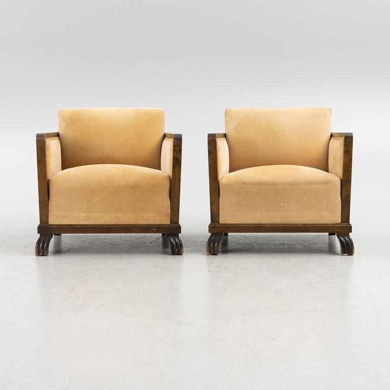 A pair of Swedish Grace armchairs, 1920s/30s.