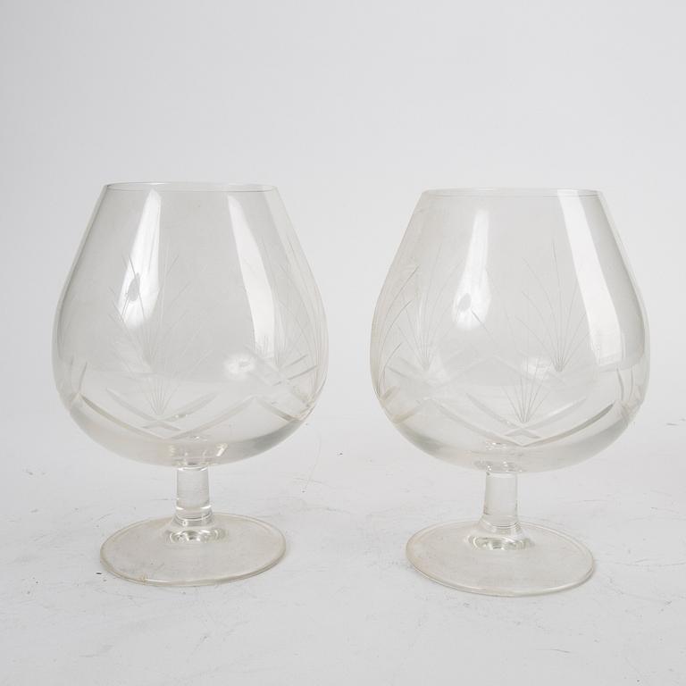 Cognacskupor ett par med värmare 1900-tal.