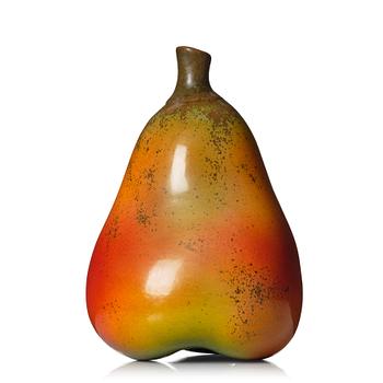 94. Hans Hedberg, a faience sculpture of a pear, Biot, France 1980s..
