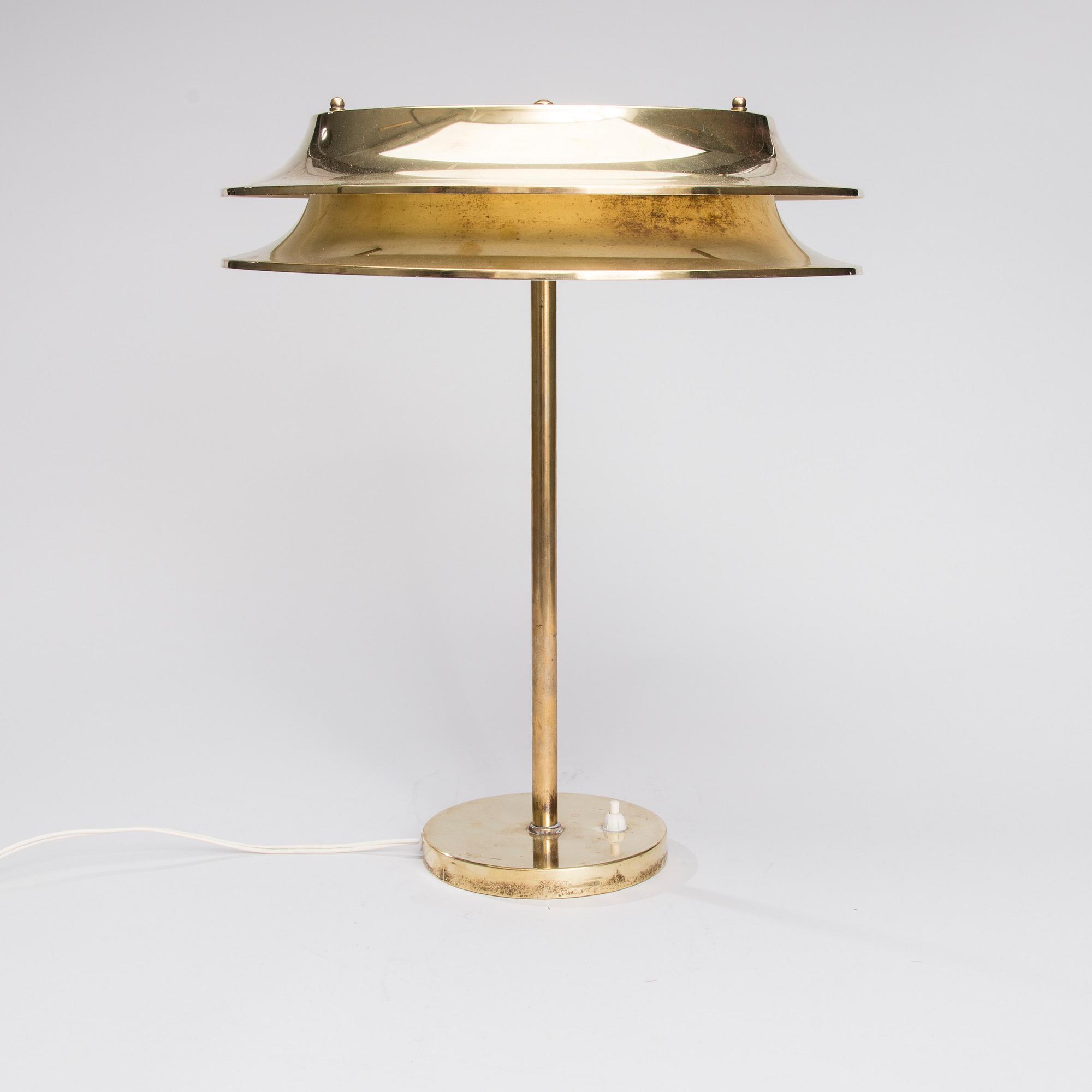 BORDSLAMPA, mässing, 1900-talets senare hälft.