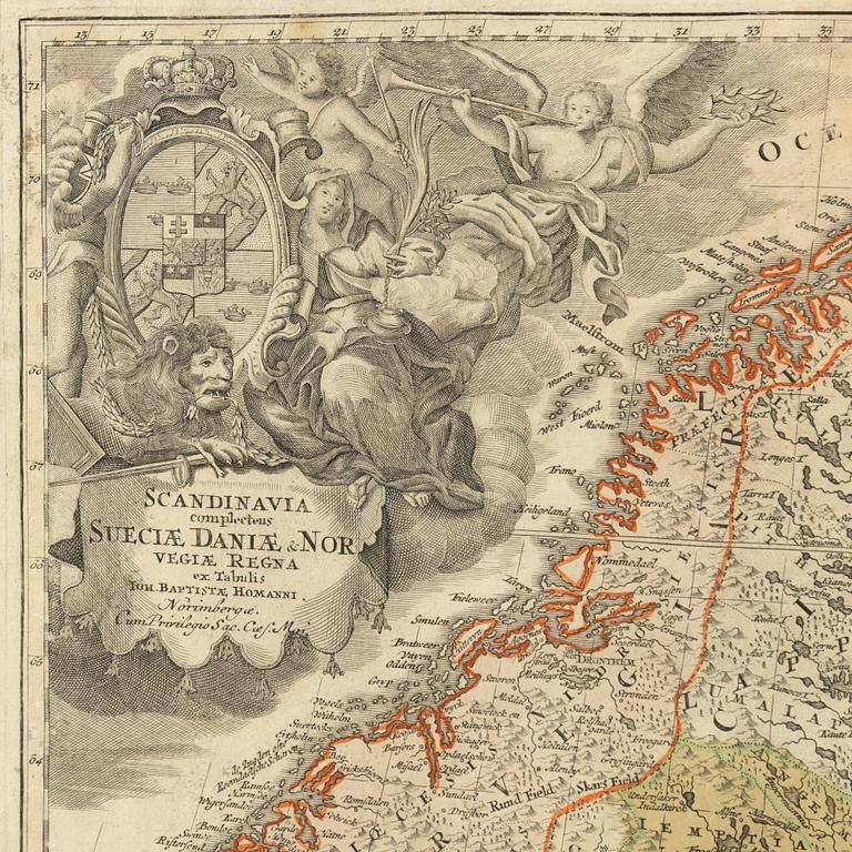 Johann Baptist Homann, "Scandinavia".