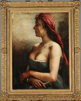 OKÄND KONSTNÄR, olja på duk, sekelskiftet 1800/1900.