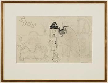 MAX WALTER SVANBERG, mixed media signed and dated.